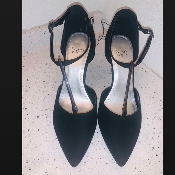 Women’s black strap pointed heels New - Picture 2 of 6